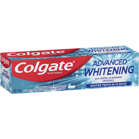 Colgate Advanced Whitening Toothpaste Whiter Teeth 110g