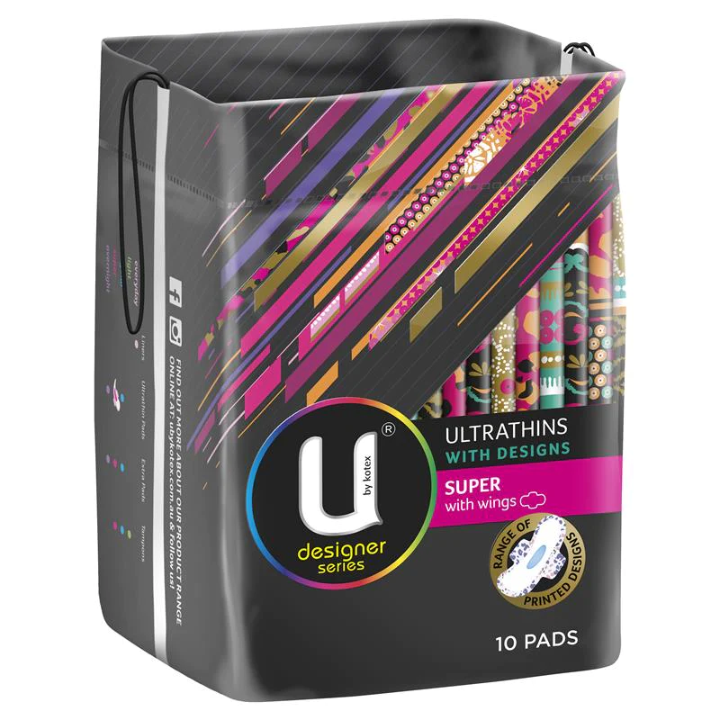 U Kotex Designer Ultrathin Super Wings 10 Pads