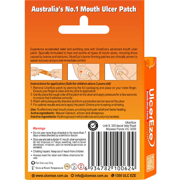 UlcerEze MOUTH ULCER 6 PATCHES