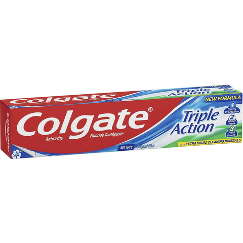 COLGATE TRIPLE ACTION ORIGINAL MINT 160G