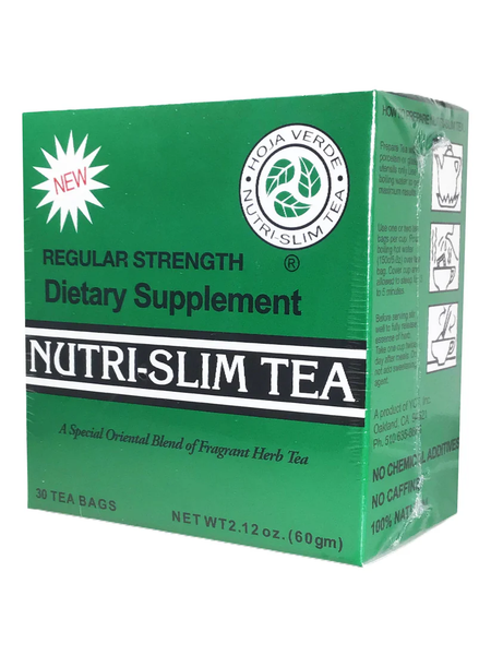 HOJA VERDE REGULAR STRENGTH NUTRI-SLIM TEA 30 BAGS