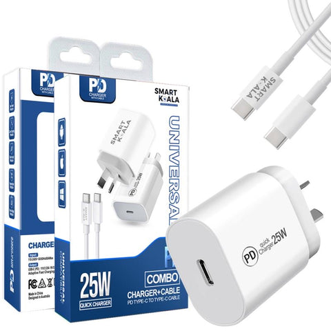 SMART KOALA WALL CHARGER + TYPE C TO TYPE C CABLE 1M