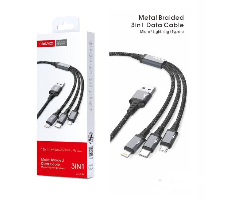 TRANYOO 3IN1 PREMIUM CHARGE CABLE