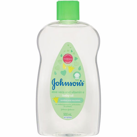 JOHNSON'S BABY OIL ALOE VERA AND VITAMIN E 500ML