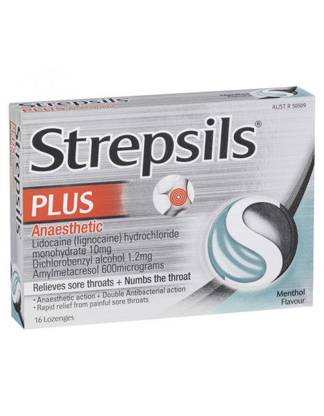 STREPSILS ANAESTHETIC MENTHOL 16 LOZENGES