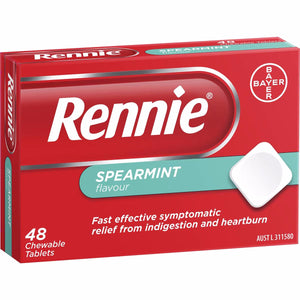 RENNIE ANTACID SPEARMINT 48 TABLETS