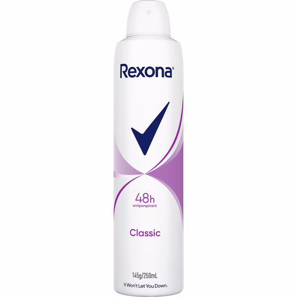 REXONA WOMENS CLASSIC DRY 48H ANTIPERSPIRANT 250ML