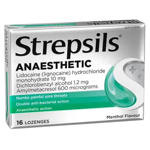 STREPSILS ANAESTHETIC MENTHOL 16 LOZENGES