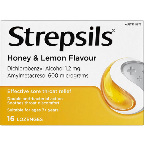 STREPSILS HONEY & LEMON 16 LOZENGES