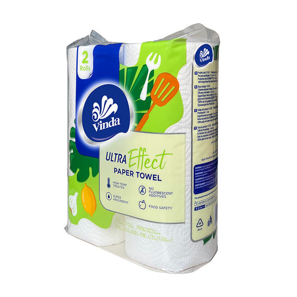 VINDA ULTRA EFFECT PAPER TOWEL 2 PLY 70 SHEETS 2 ROLLS