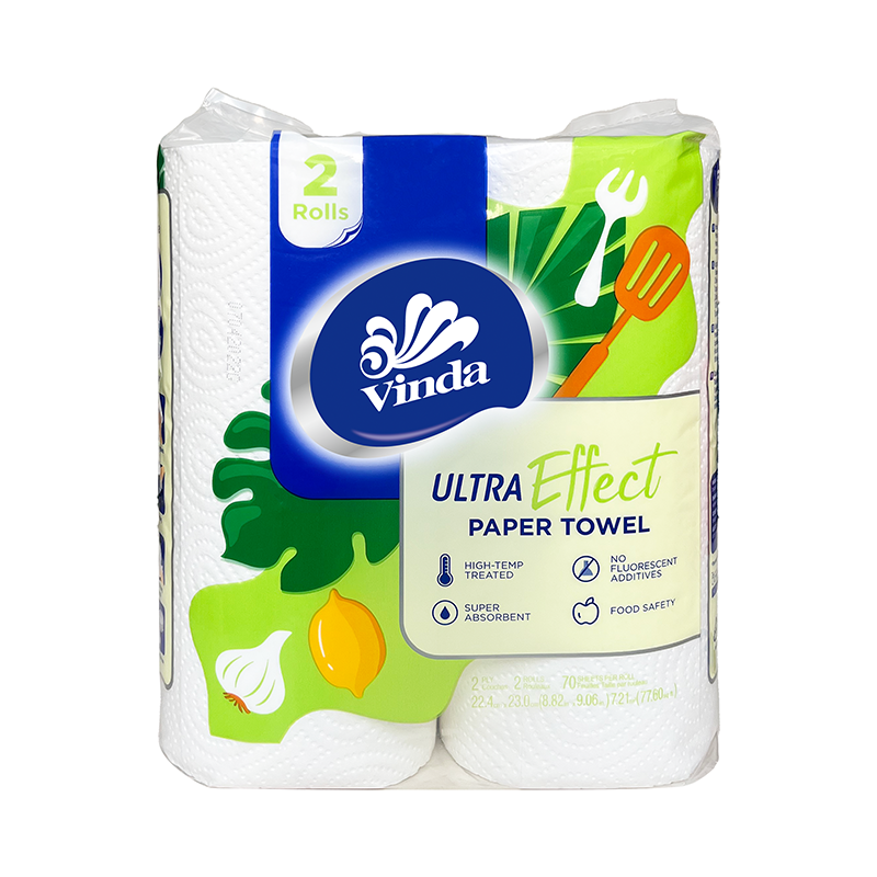 VINDA ULTRA EFFECT PAPER TOWEL 2 PLY 70 SHEETS 2 ROLLS