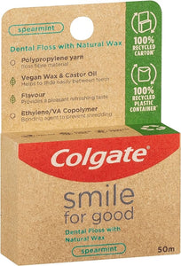 Colgate Dental Floss Natural Wax Spearmint 50m