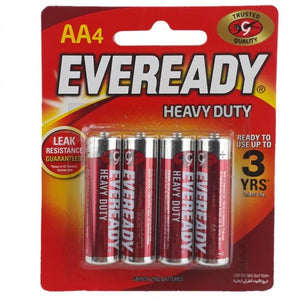 EVEREADY HEAVY DUTY AA 4 BATTERIES