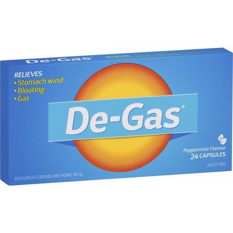 DE~GAS PEPPERMINT 24 CAPSULES