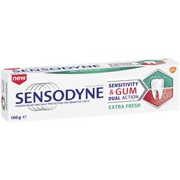 SENSODYNE SENSITIVITY & GUM DUAL ACTION EXTRA FRESH 100 G