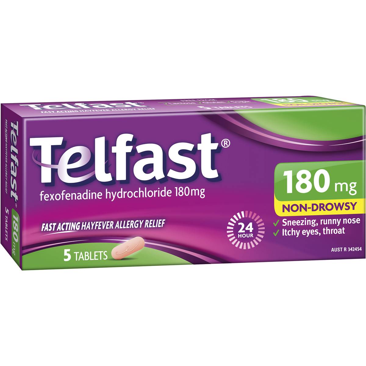 TELFAST HAYFEVER 180MG 5 TABLETS