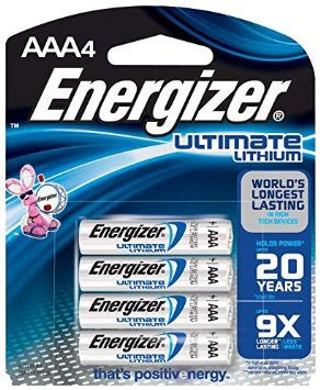 ENERGIZER ULTIMATE LITHIUM AAA 4 BATTERIES