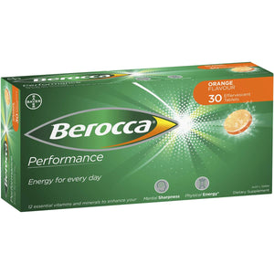 BEROCCA PERFORMANCE ORANGE 30 EFFERVESCENT TABLETS