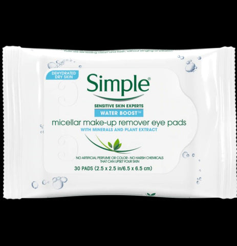 SIMPLE WATER BOOST MAKEUP REMOVER 30PADS