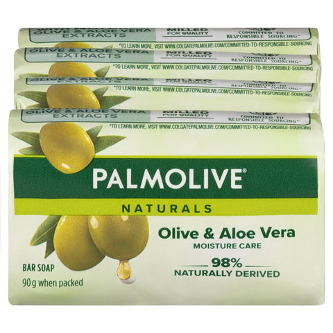 Palmolive Naturals Olive & Aloe Vera Bar Soap 4X90G