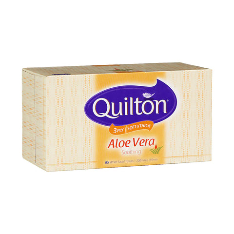 QUILTON 3PLY ALOE VERA TISSUES 95 PK