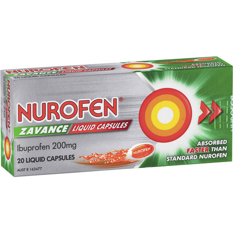 NUROFEN ZAVANCE LIQUID 20 CAPSULES