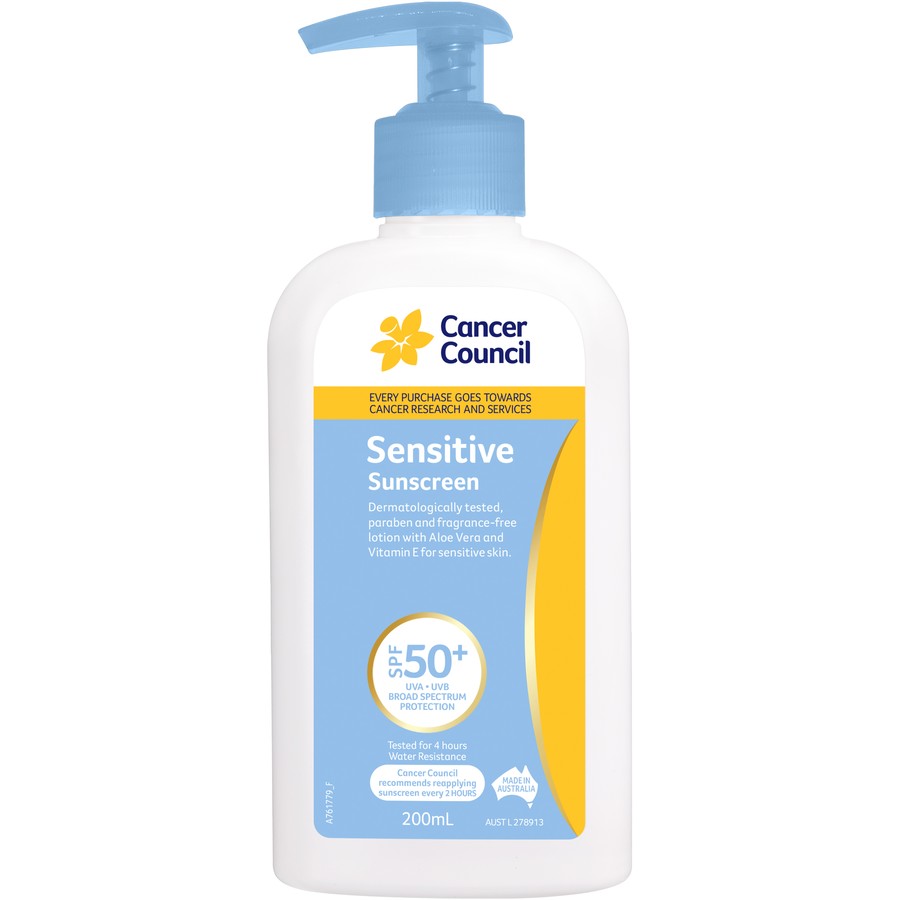 Cancer Council Sensitive SPF 50+ 200ML