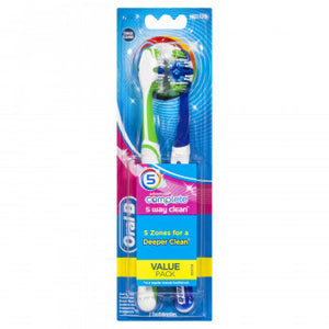 ORAL-B 5 Way Clean Medium Toothbrush 2Pk