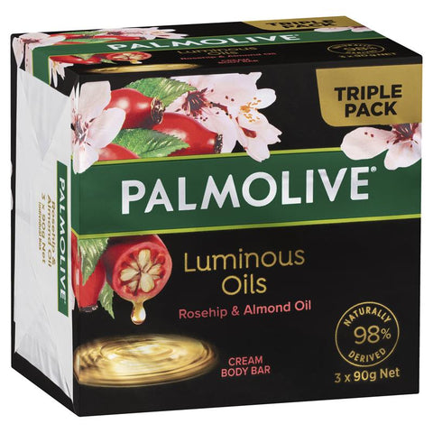 Palmolive Luminous Oils Rosehip & Almond Oil Bar 3x90g