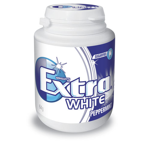 WRIGLEY'S EXTRA WHITE PEPPERMINT BOTTLE
