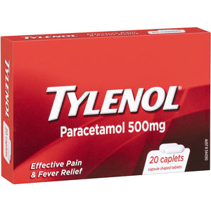 TYLENOL PARACETAMOL 20 CAPLETS