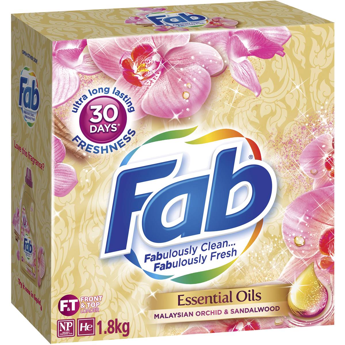 FAB ESSENTIALS DETERGENT POWDER 1.8KG