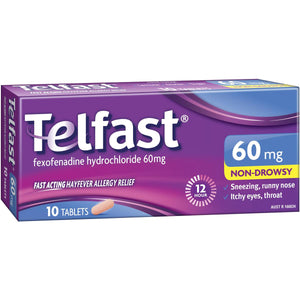 TELFAST HAYFEVER 60MG 10 TABLETS