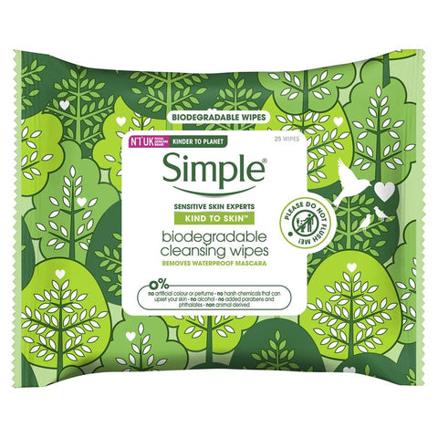 SIMPLE BIODEGRADABLE WIPES 25 PK