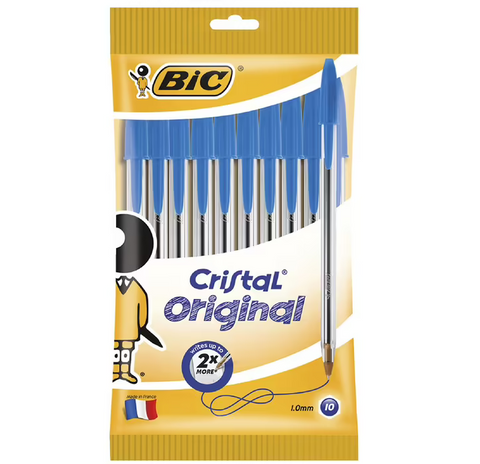 BIC Cristal Original Blue1.0mm 10 Pens