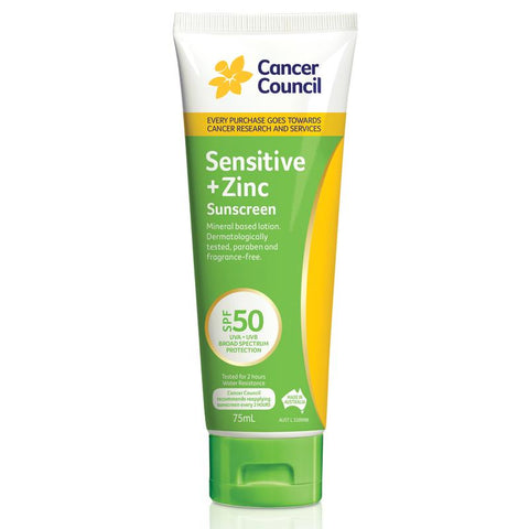 Cancer Council Sensitive + Zinc SPF 50 75ML