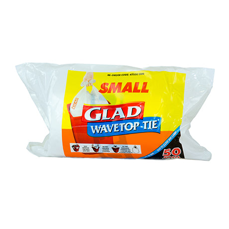 GLAD WAVETOP TIE SMALL 50 PK