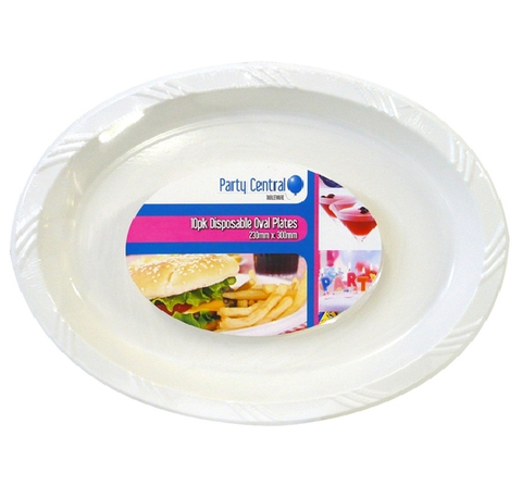 Party Central Oval Plate 10Pk