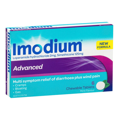 Imodium Advanced Mint Chewable 6 Tablets