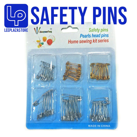 SAFETY PINS PEARLS HEAD PINS