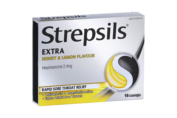 STREPSILS EXTRA HONEY & LEMON 16 LOZENGES