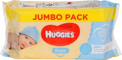 HUGGIES PURE BABY WIPES JUMBO 72PK
