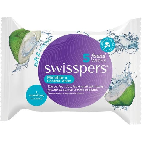 Swisspers Micellar & Coconut Water 25 Facial Wipes