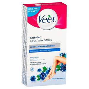 VEET LEGS WAX STRIPS EASY GEL