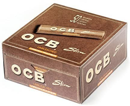 OCB SLIM UNBLEACHED ROLLING PAPER BOOKLETS