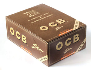 OCB SLIM UNBLEACHED PAPERS & FILTERS 32each 64pk