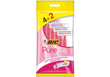 BIC PURE LADY RAZOR BLADE SHAVER 6Pk