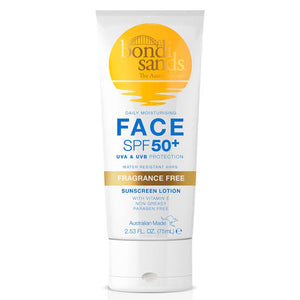 BONDI SANDS FACE SPF 50+ FRAGRANCE FREE SUNSCREEN LOTION 75ML