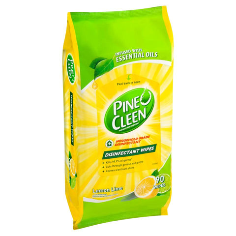 Pine O Cleen Lemon LIme Disinfectant Wipes 90 Pk