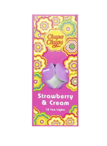 Chupa Chups Strawberry & Cream 10 Tea Lights